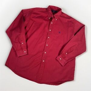 Polo by Ralph Lauren Men's Rich Red Button Down Shirt